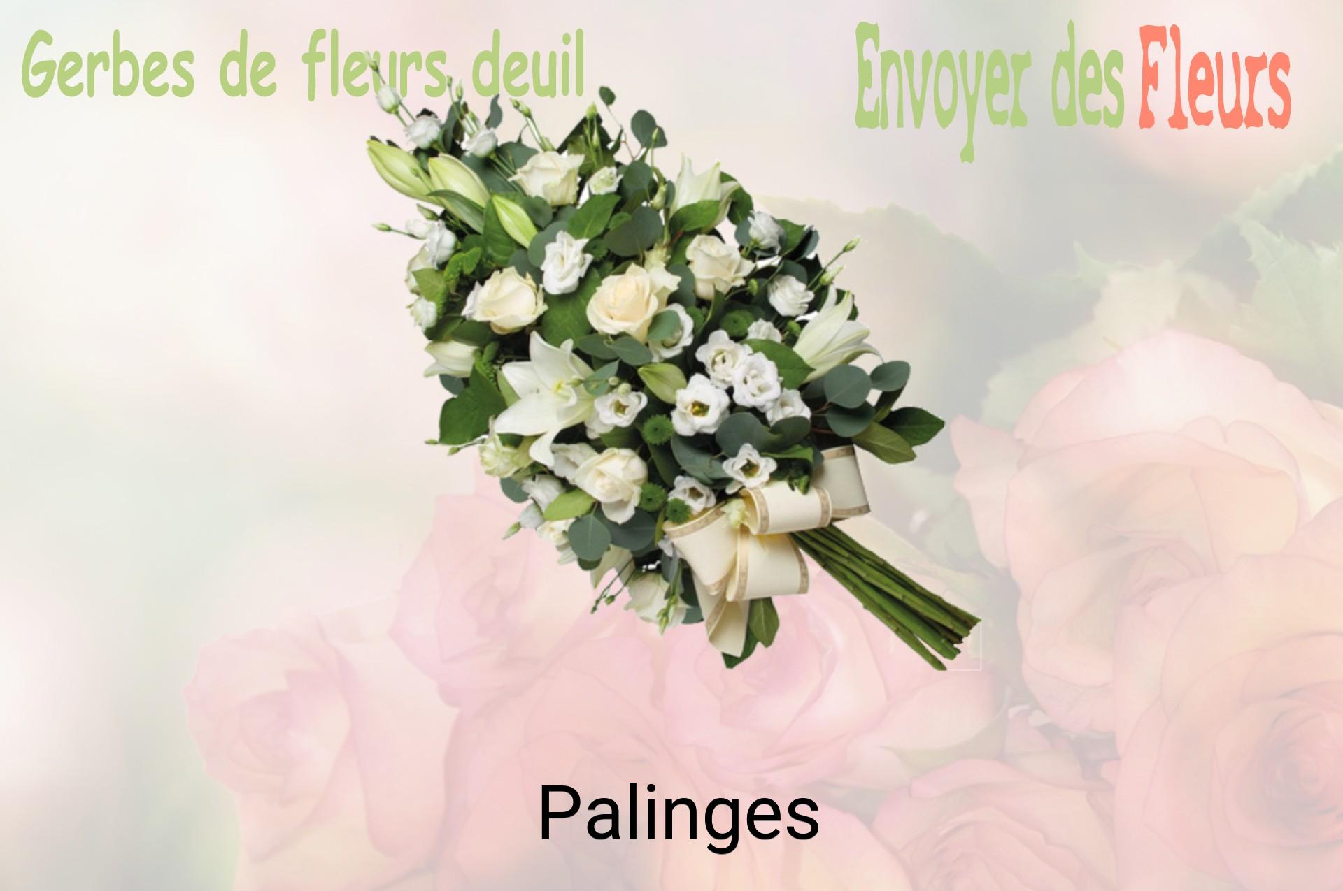 Gerbe de fleurs de deuil livrée à Palinges